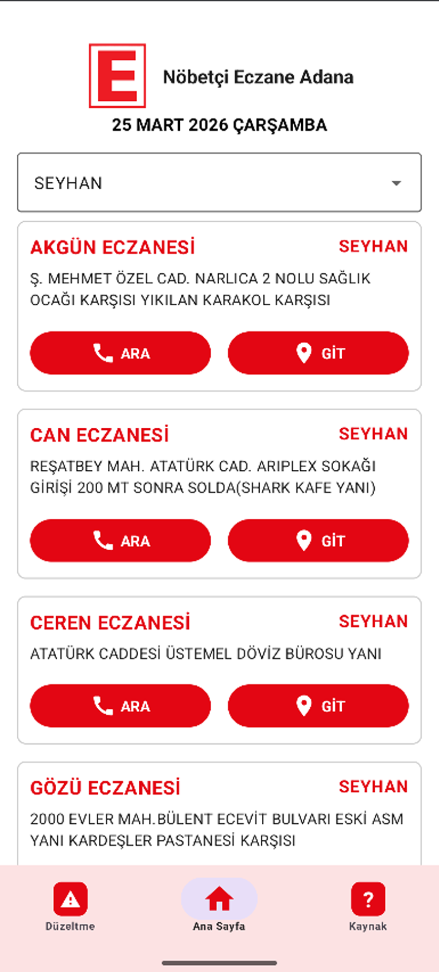 Nöbetçi Eczane Adana Ekran Görüntüsü 4